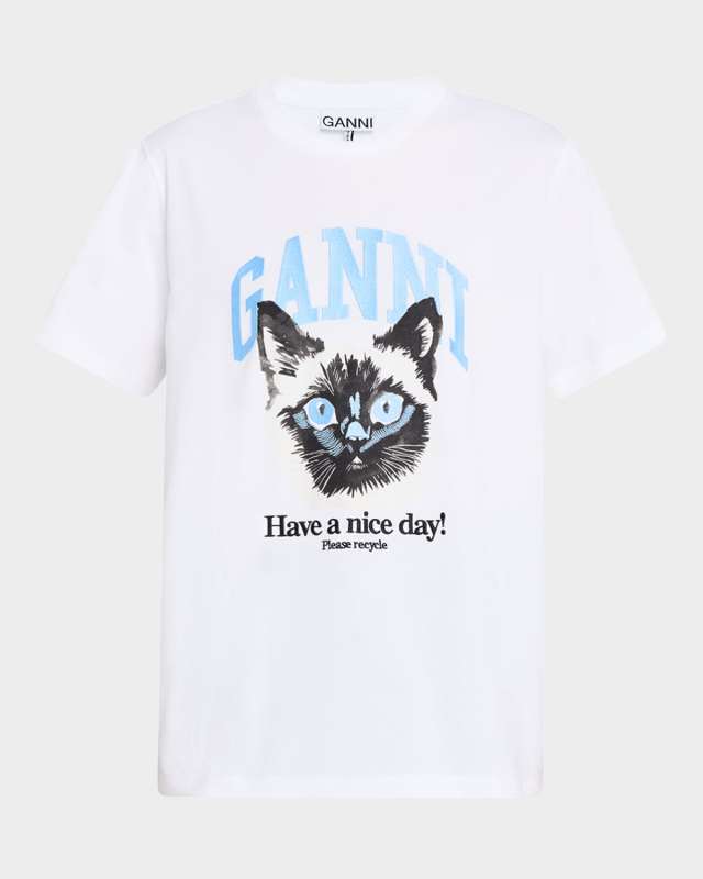 Basic Jersey Cat Relaxed T-Shirt